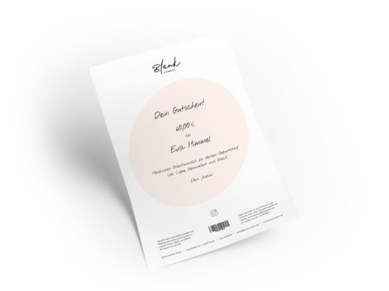 PDF Gutschein Blank Cosmetic Studio